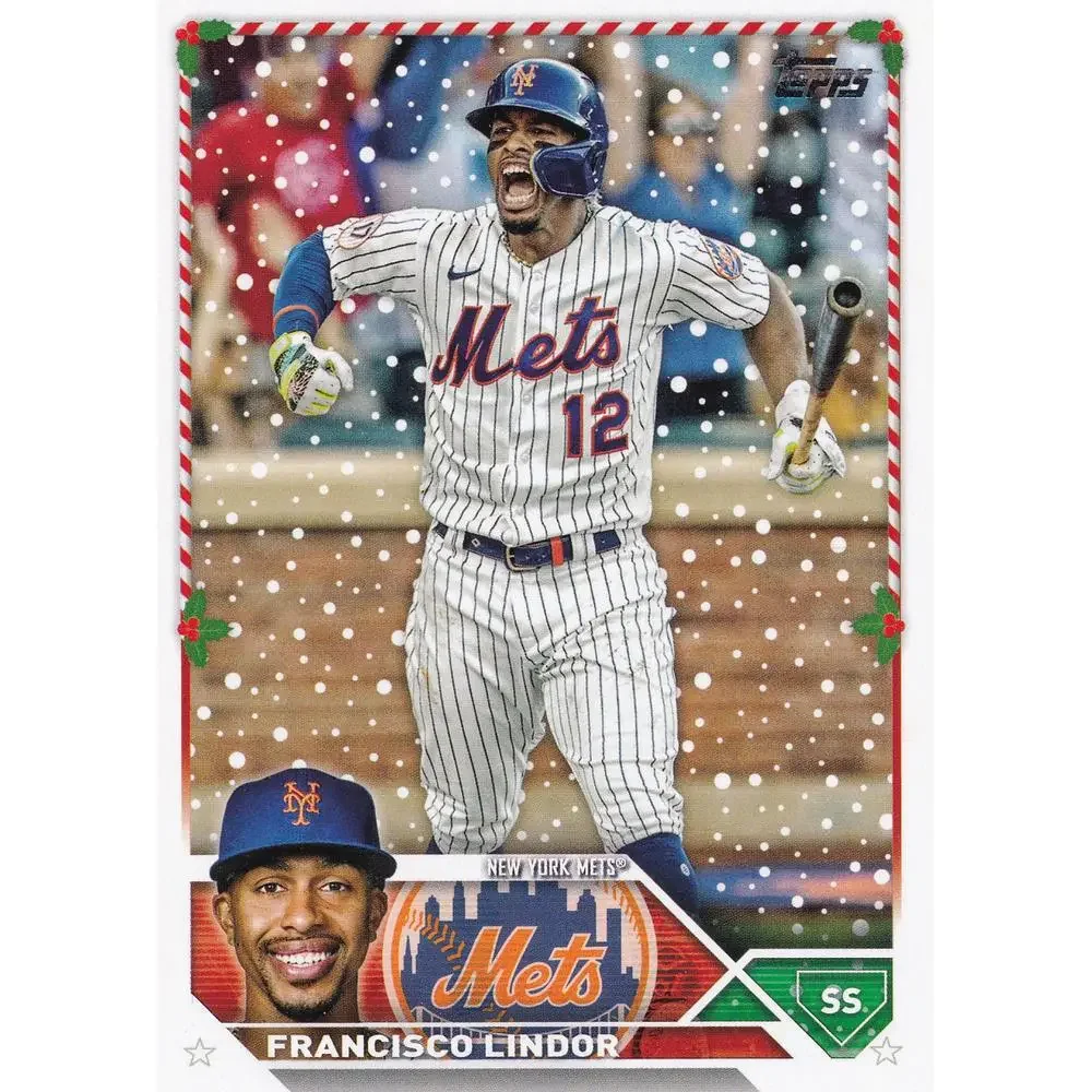 2023 Topps Holiday Francisco Lindor H119 New York Mets